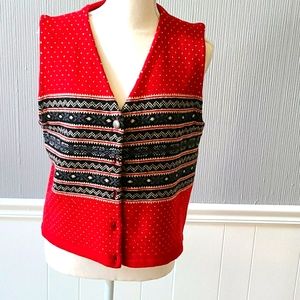 Vintage Eddie Bauer Christmas Vest